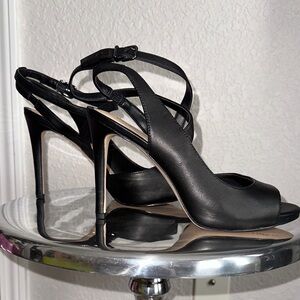 Gianni Bini Black Peep-Toe Heels